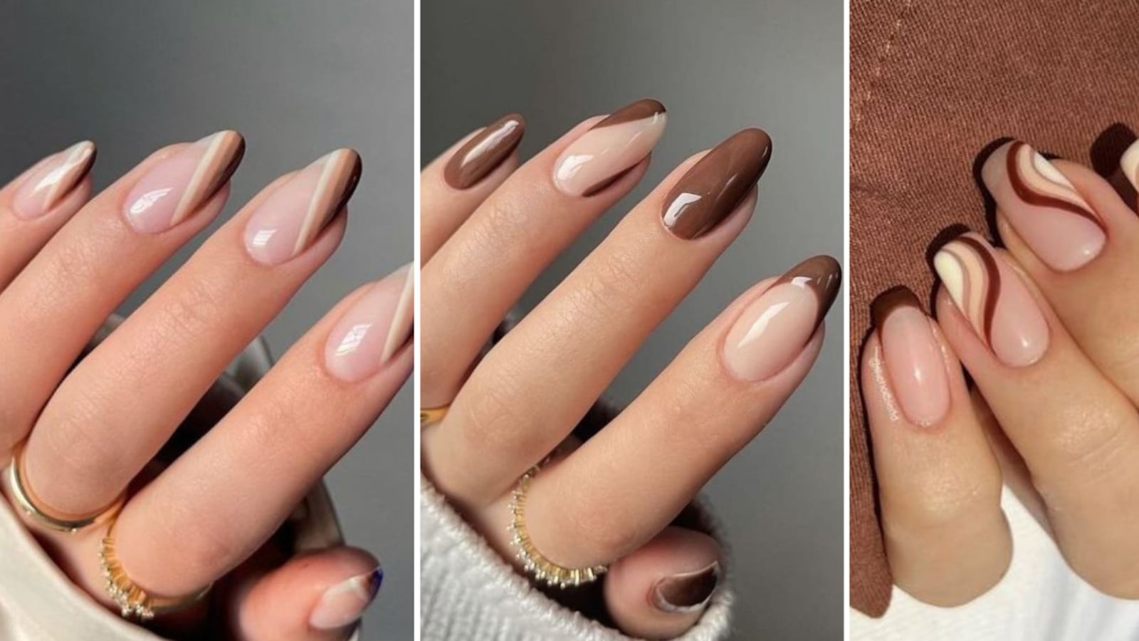 Uñas color café 2023