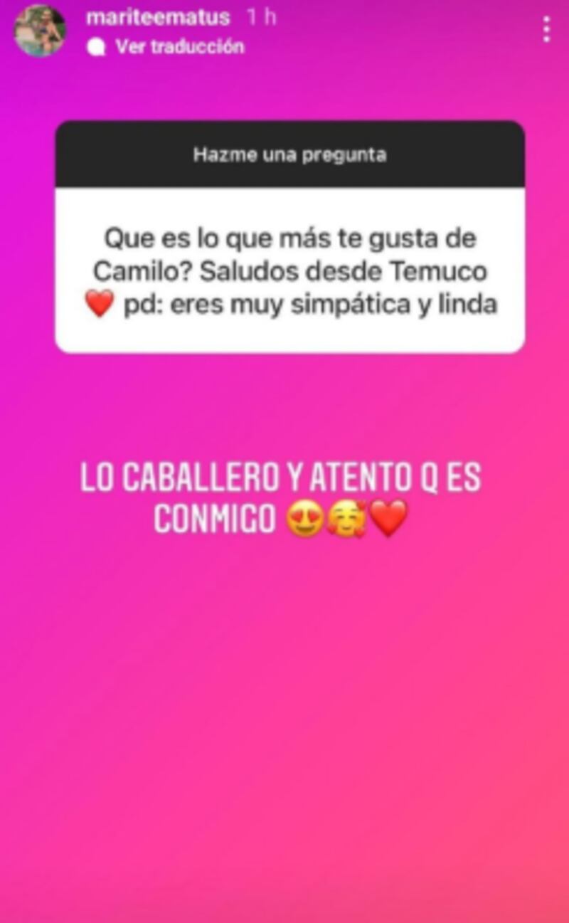 María Teresa Matus se refirió a su relación con Camilo Huerta