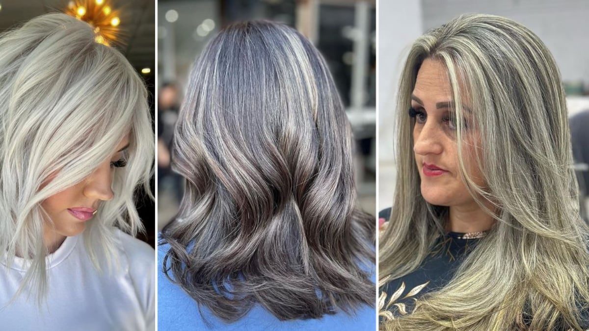 Las canas pueden ser disimuladas con una variedad de tintes y técnicas de coloración