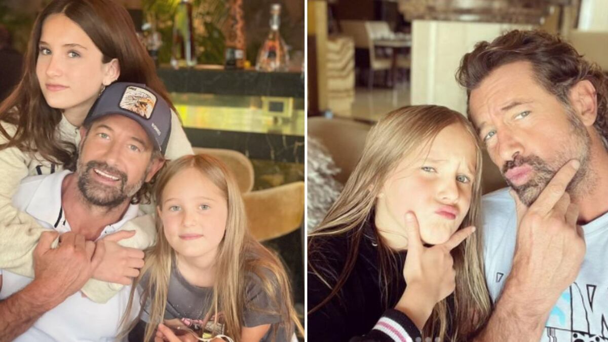 Elissa y Alexa, hijas de Geraldine Bazán y Gabriel Soto son la copia de su padre
