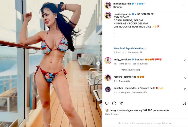 Maribel Guardia de vacacionesen un Crucero por el Caribe