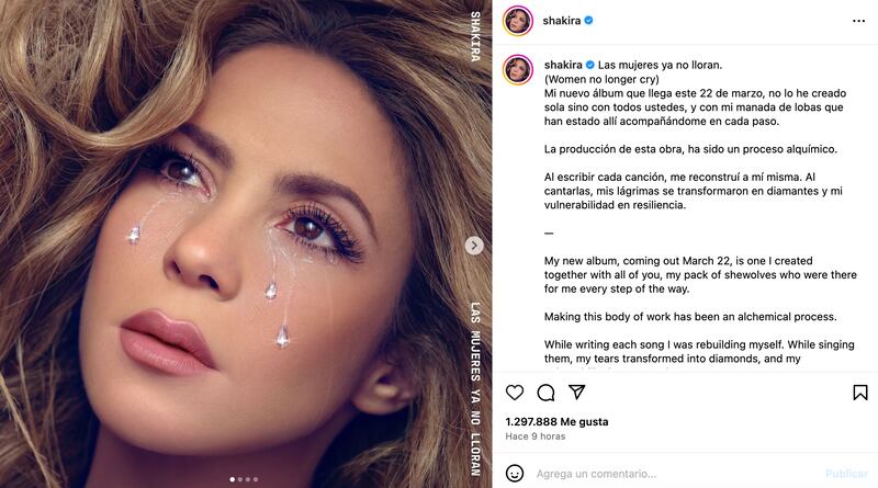 Shakira anuncia su nuevo albúm