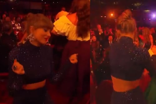 Como tía en fiesta de diciembre: Bad Bunny puso a bailar merengue a Taylor Swift en los Grammys