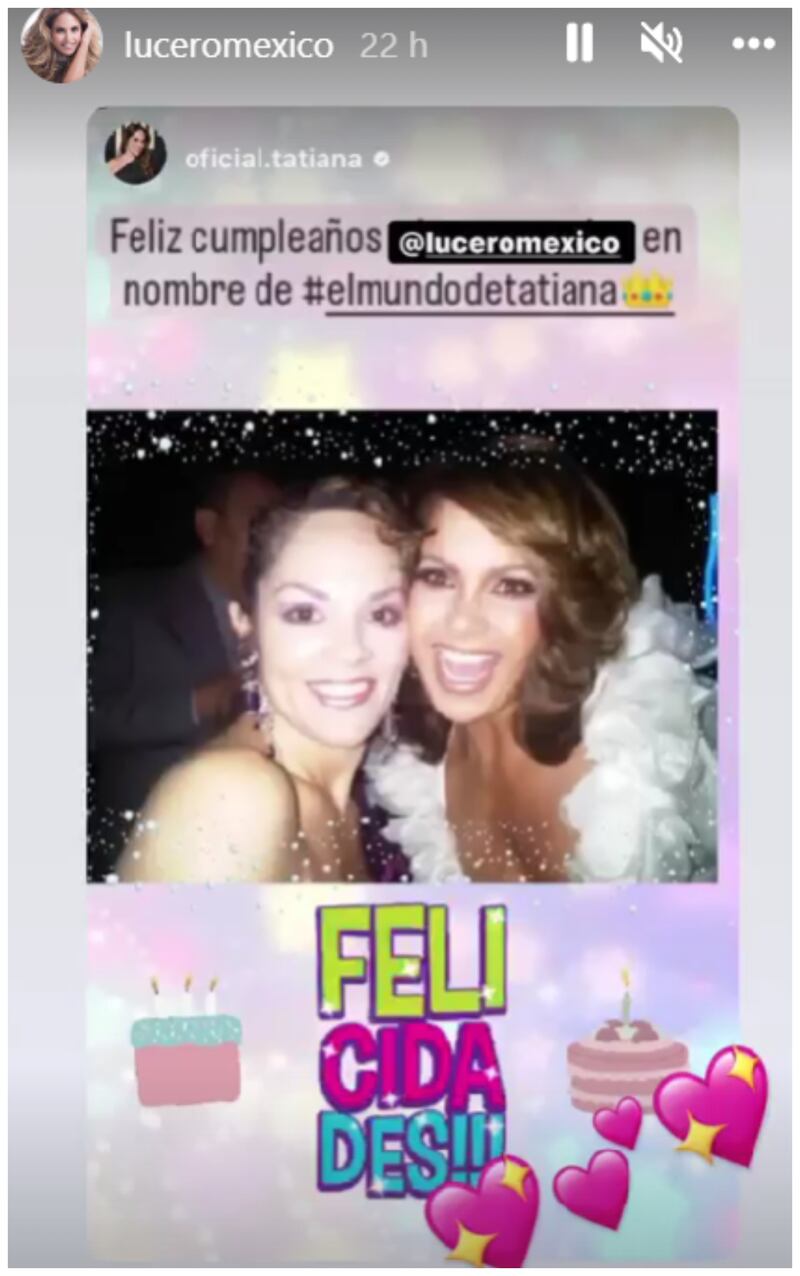 Tatiana envió un mensaje muy especial a Lucero por su cumpleaños