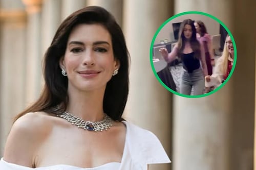 Video: Anne Hathaway bailando cumbia durante su visita a México se vuelve viral