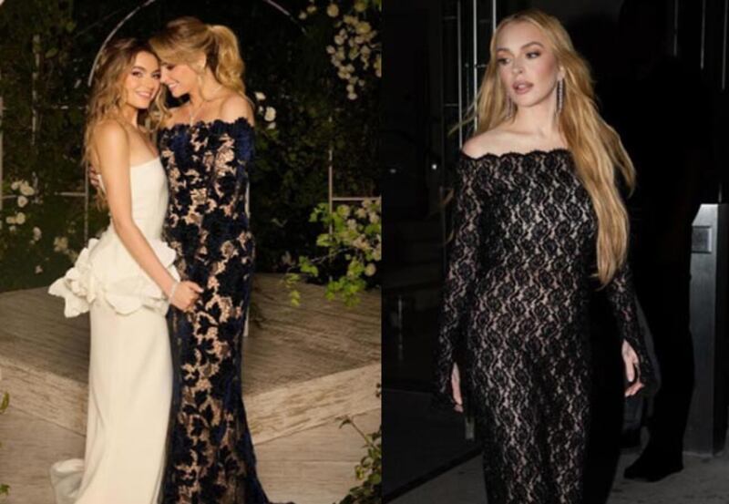 Angélica Rivera y Lindsay Lohan vestido