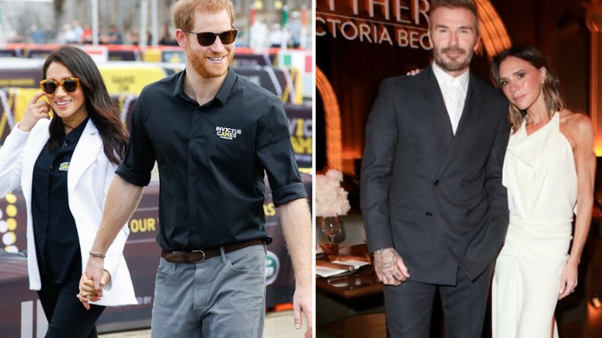 Meghan y Harry y Victoria y David Beckham