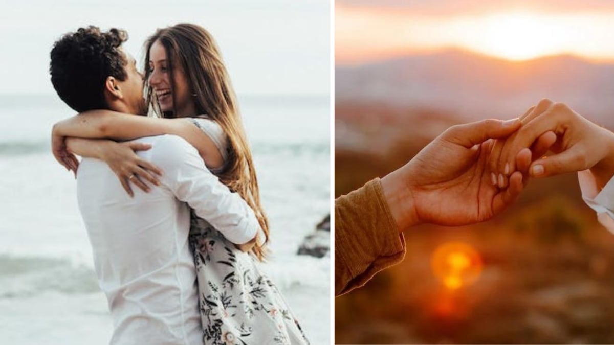 Pareja caricias