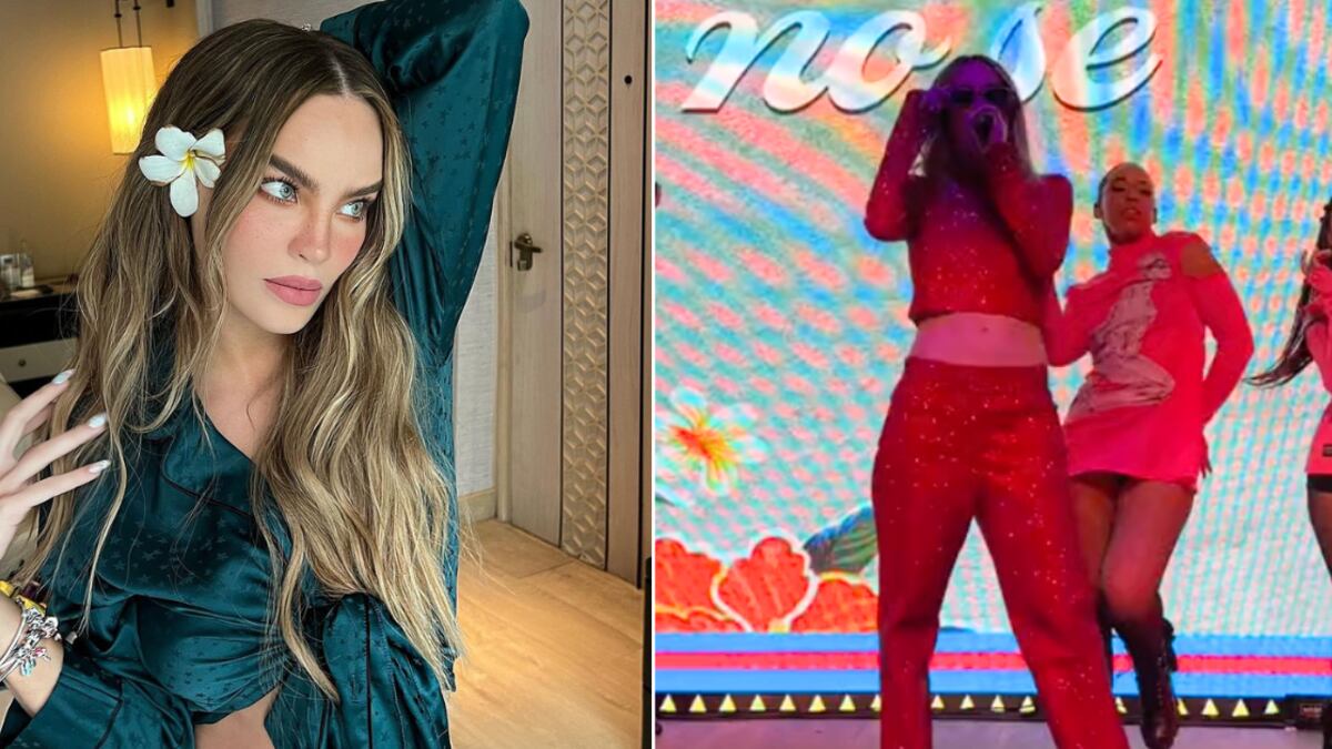 Un video muestra el momento exacto en el que Belinda tira el celular de uno de sus fans.