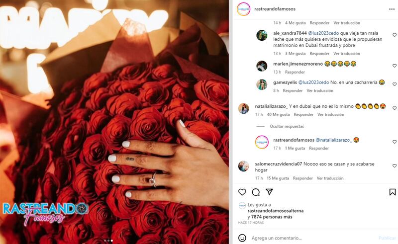“Parece anillo chino de San Andresito”: critican anillo de compromiso de Luisa Fernanda W.