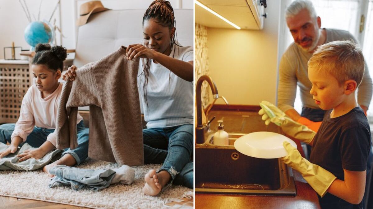 Los niños que hacen tareas del hogar pueden presentar una mayor autoestima