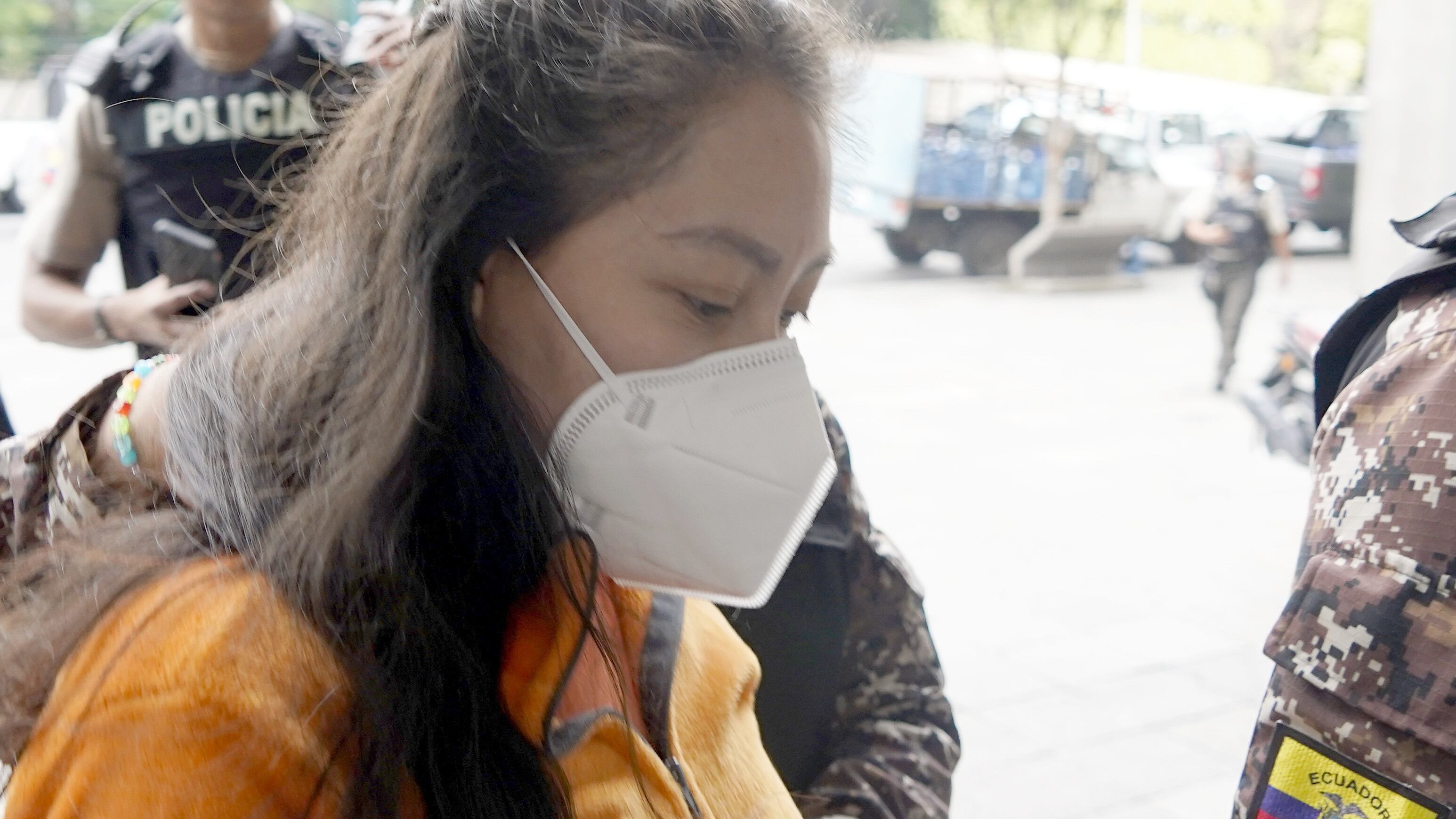 Cadete Joselyn Sanchez detenida por el caso Bernal ingresa a la Fiscalia General