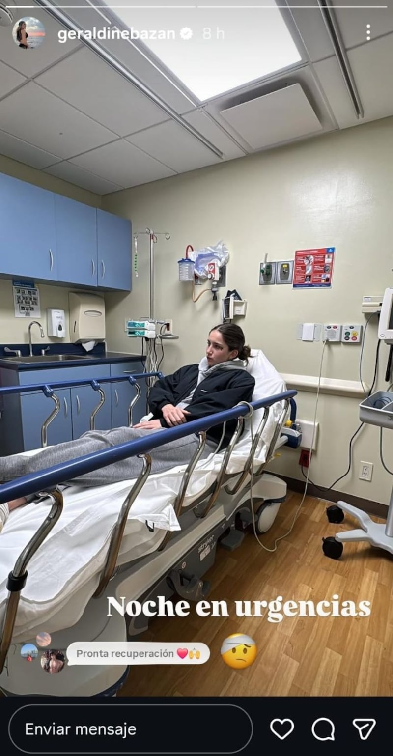 Hija de Geraldine Bazán en urgencias