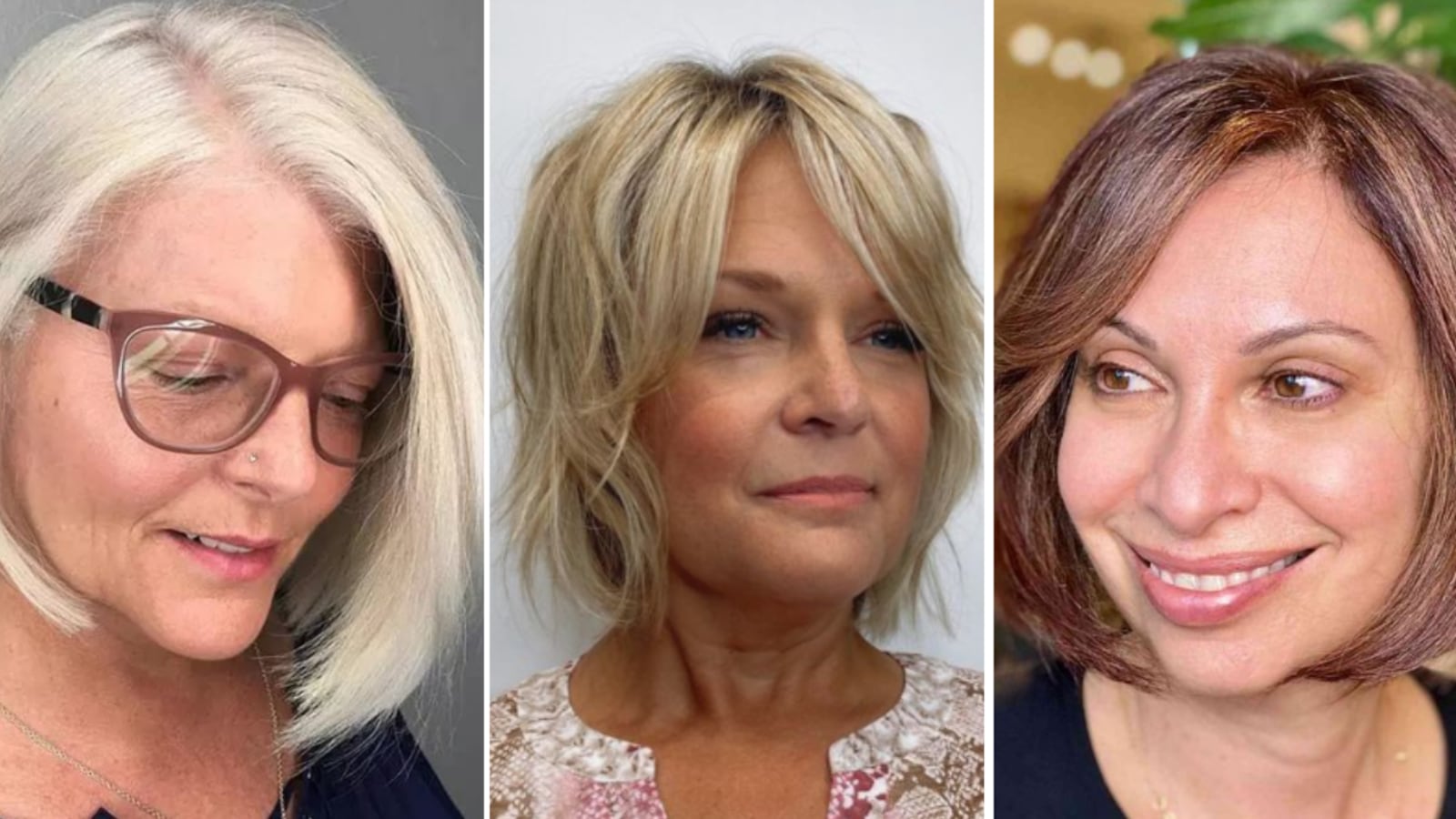 Corte bob corto para mujeres de 40 a 60 años