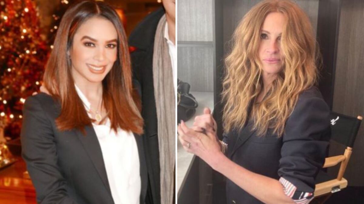 Looks con blazer de Julia Roberts y Biby Gaytán que encantan a los 50