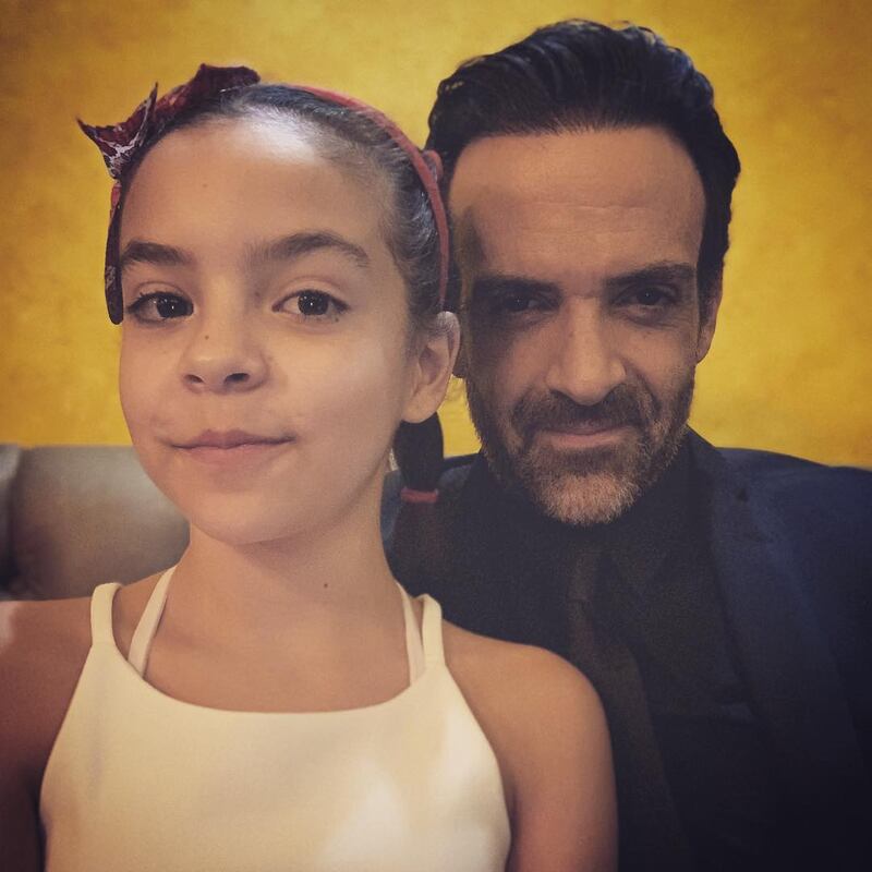 Pablo Perroni junto a su hija, María, en 2019