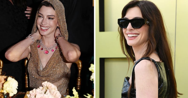 Anne Hathaway protagonizó una nueva campaña de accesorios de Bulgari, la marca de la que es embajadora desde principios de 2022.
