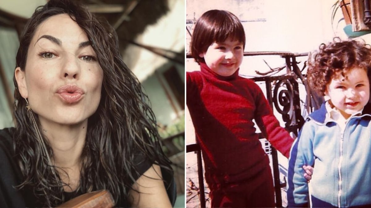 Kenya y Bárbara Mori en una foto de su infancia