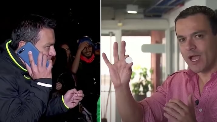 Juan Diego haciendo reportajes