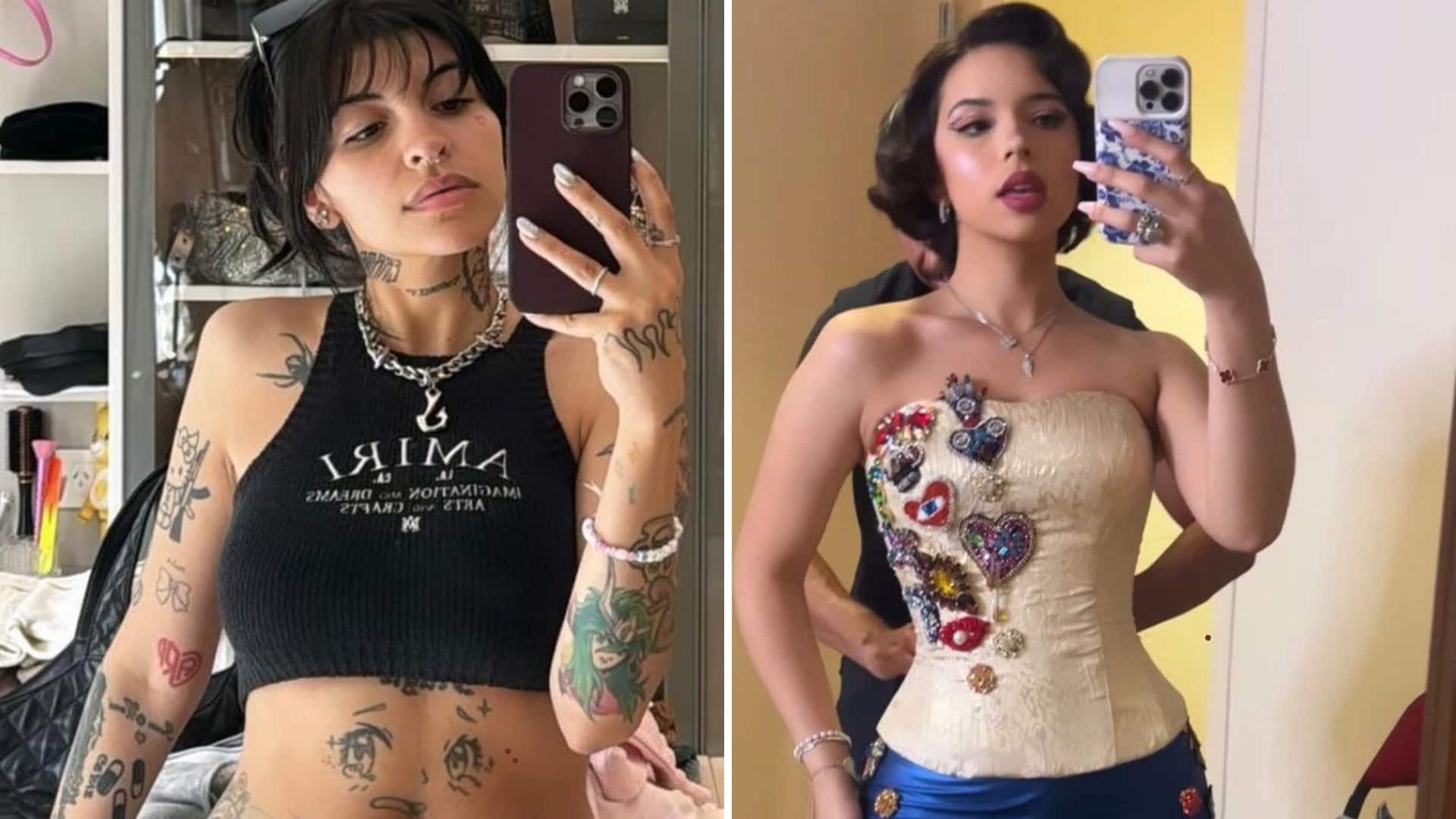 "¿Quién le copio a quien?" Cazzu aparece con cabello largo y pelirrojo tras cambio de look de IA de Angela Aguilar.