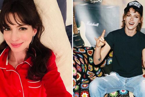 Anne Hathaway demostró que es la reina de las transparencias: así brilló con Kristen Stewart