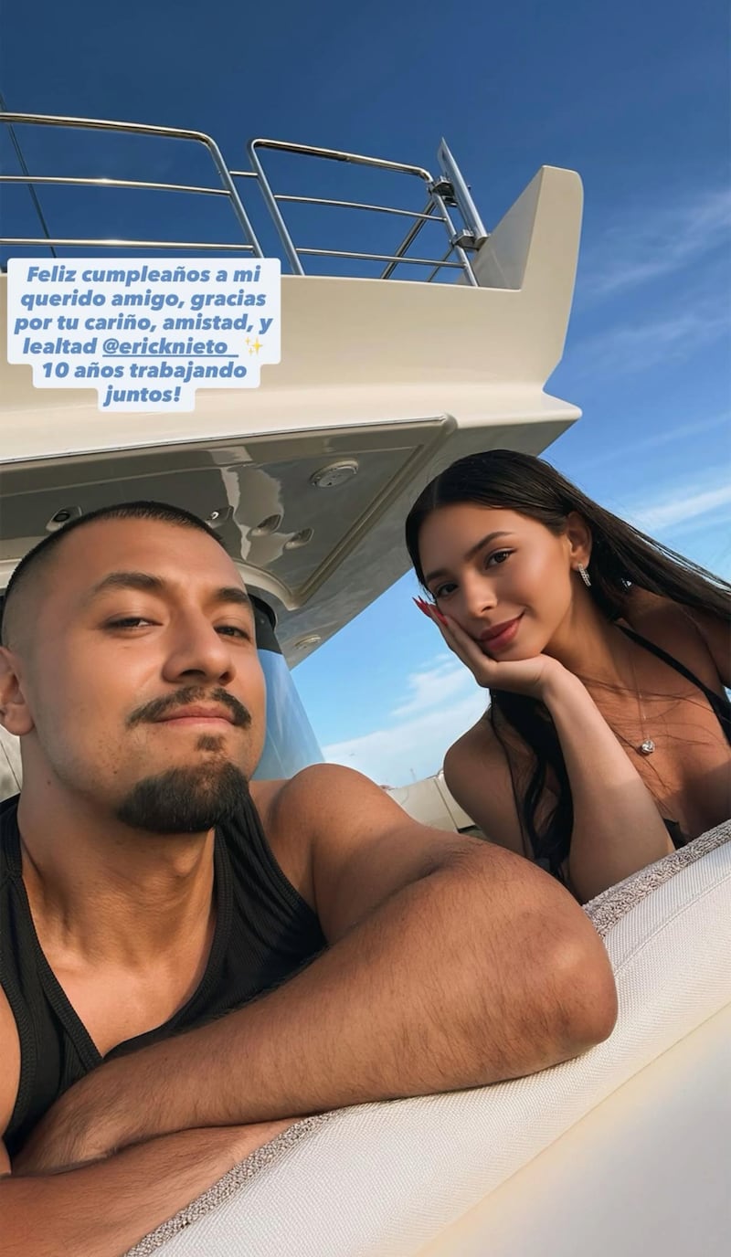 Ángela Aguilar compartió una fotografía junto a Erick Nieto