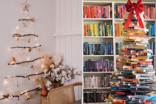 ¿No tienes árbol de Navidad? Estas son 5 alternativas bonitas y fáciles al tradicional pino