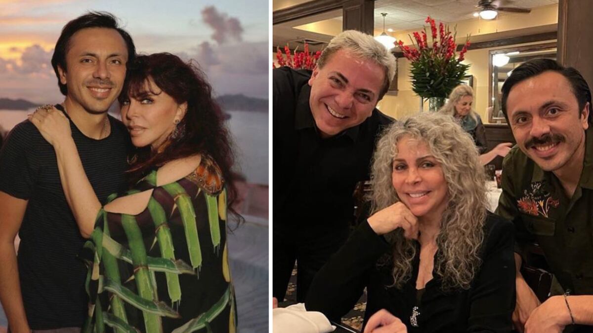 Verónica Castro y su segundo hijo Michel