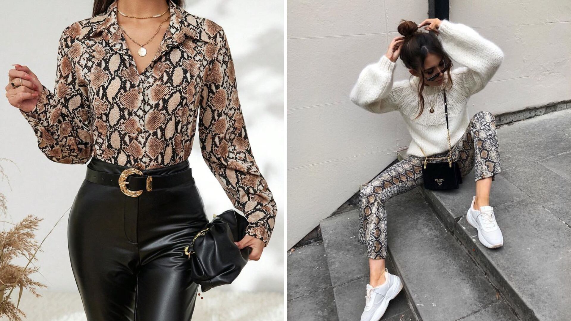 El estampado de animal print de serpiente llegó para quedarse en esta temporada.