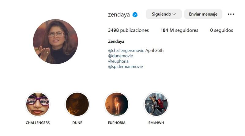 Zendaya Instagram