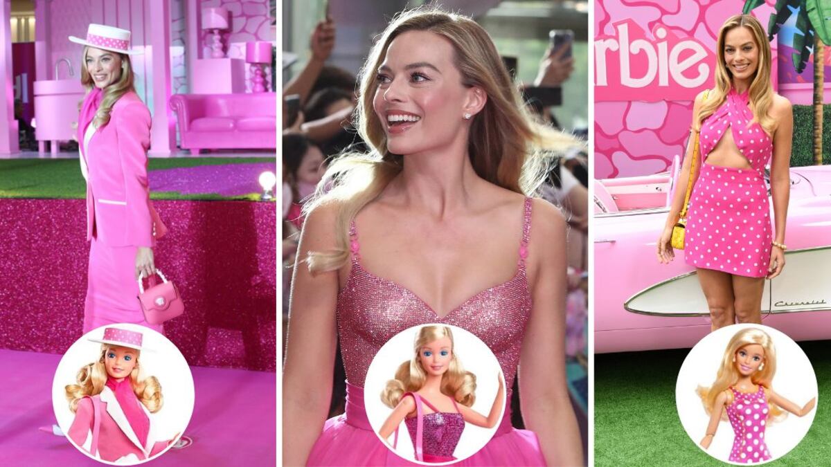 Margot Robbie rindió un especial tributo a la famosa muñeca Barbie a través de los looks que ha usado en la gira promocional de la película.