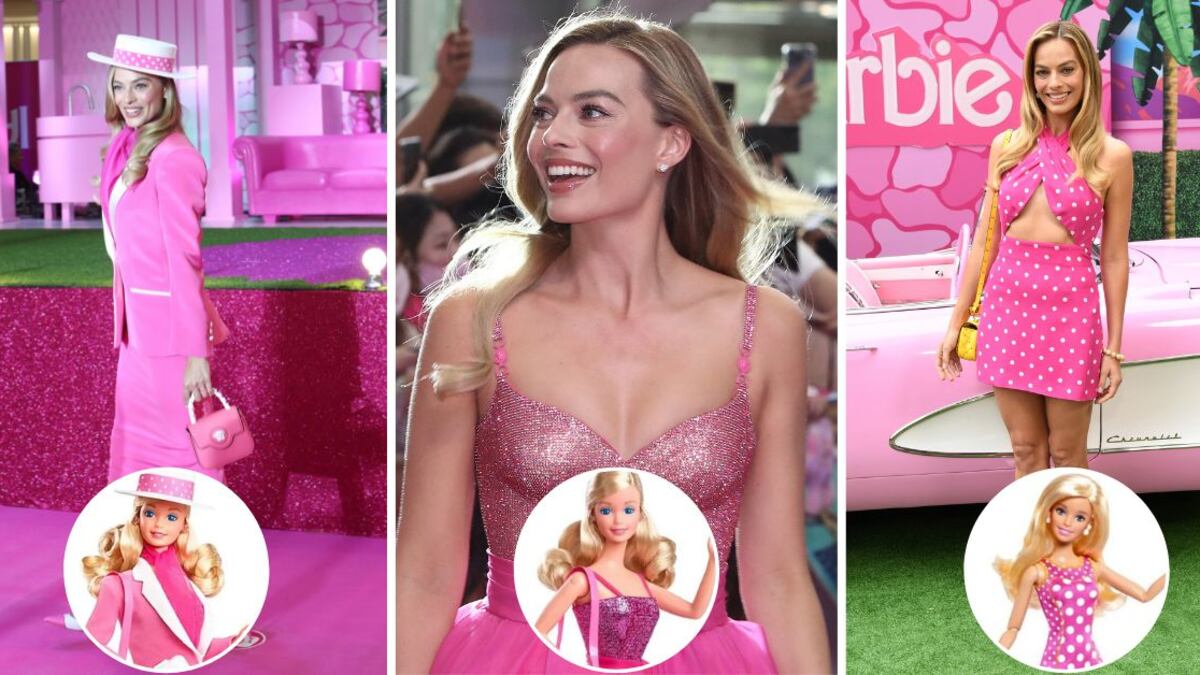 Margot Robbie rindió un especial tributo a la famosa muñeca Barbie a través de los looks que ha usado en la gira promocional de la película.