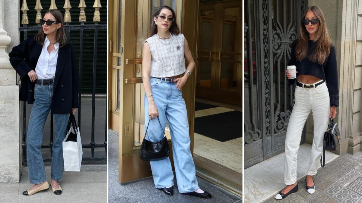 La combinación de bailarinas y jeans es perfecta para la primavera