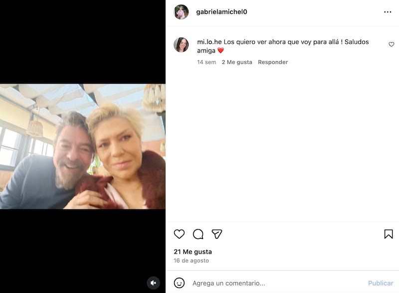 Esta fue la última publicación que hizo Gabriela Michel en redes sociales