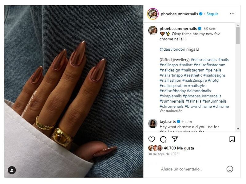 La manicura chocolate es un clásico de la temporada otoñal