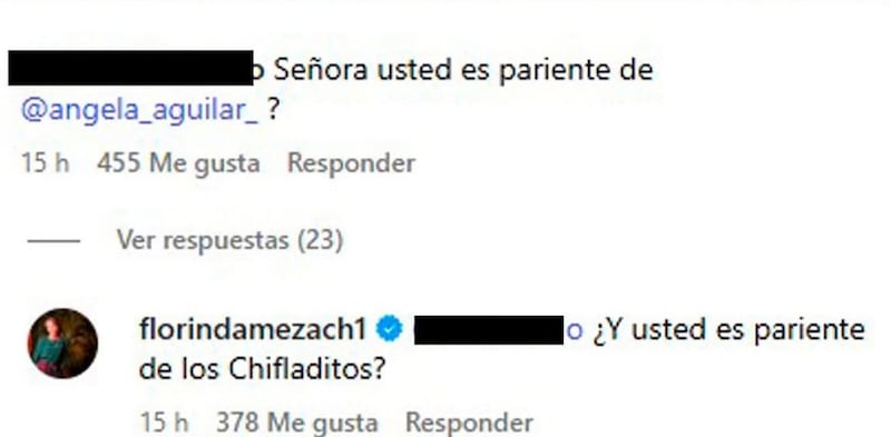 Comentario de Florinda Meza
