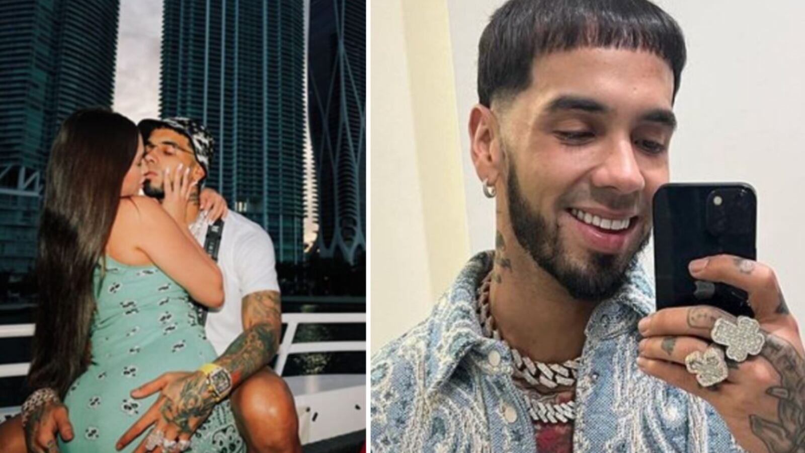 Anuel y Laury Saavedra