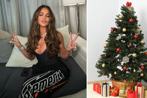 “Pobres niños”: Khloé Kardashian mostró su árbol de navidad y lo critican por ser muy simple