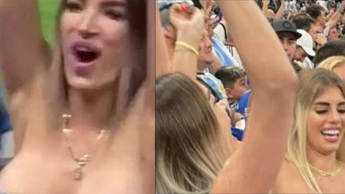 Hinchas argetinas en topless