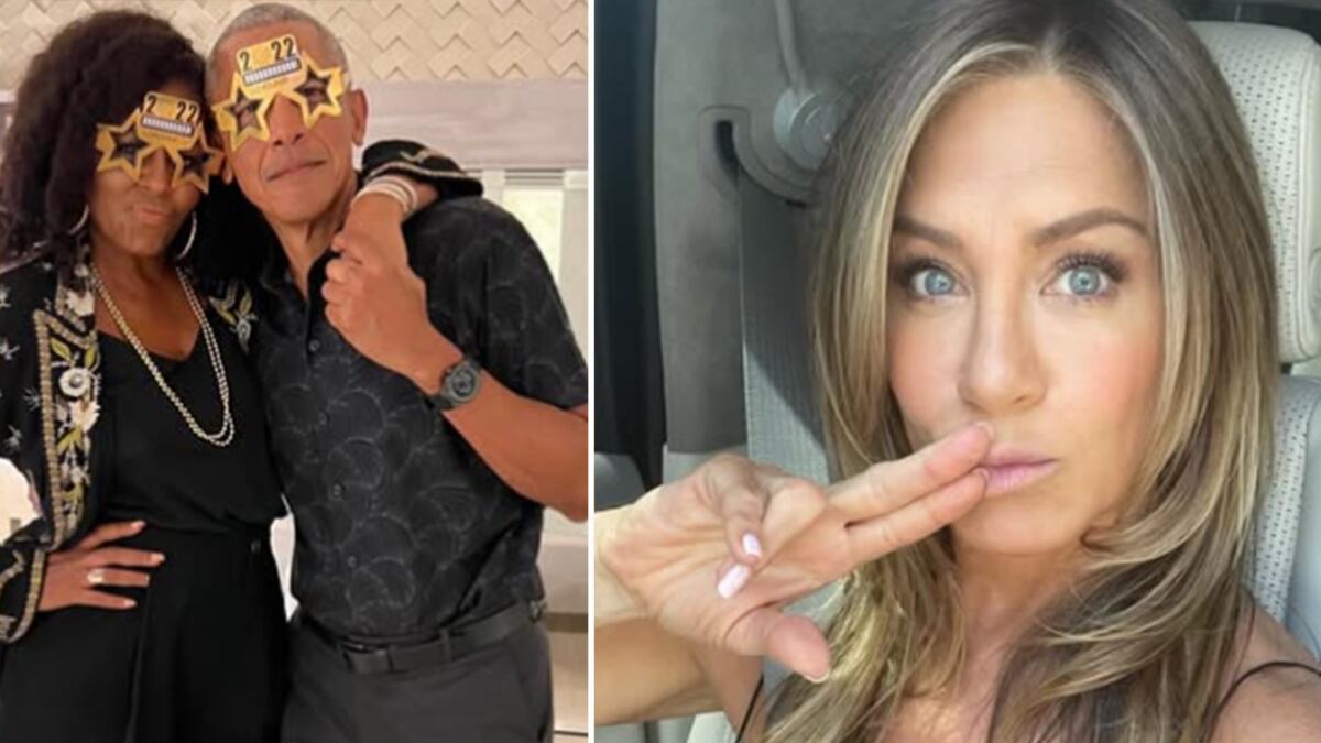 Michelle y Barack Obama y Jennifer Aniston