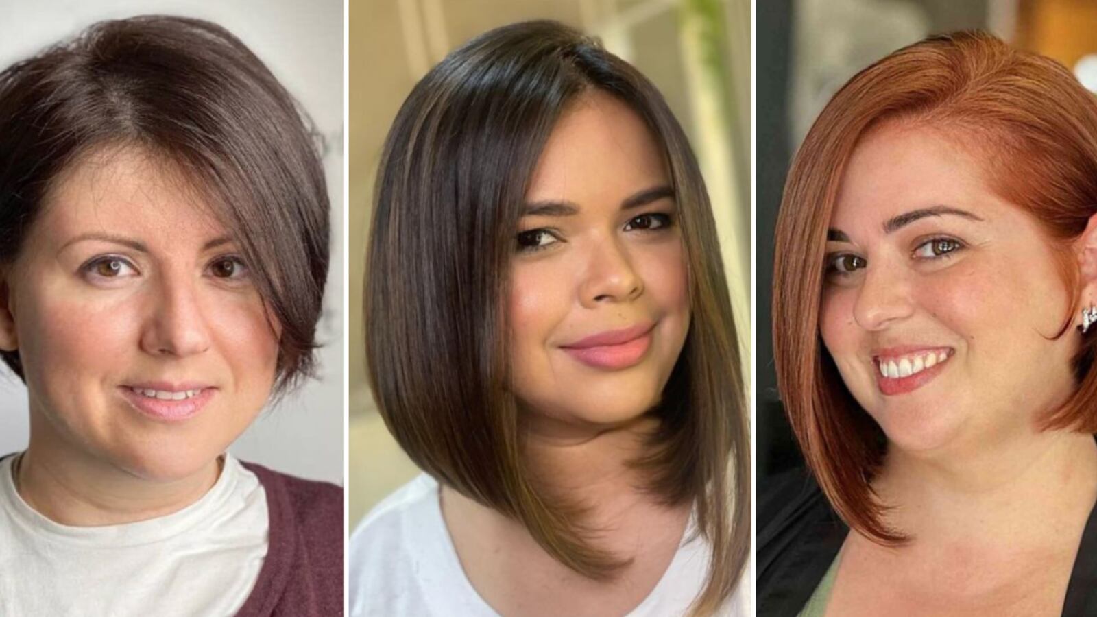 Corte bob asimétrico para cara redonda