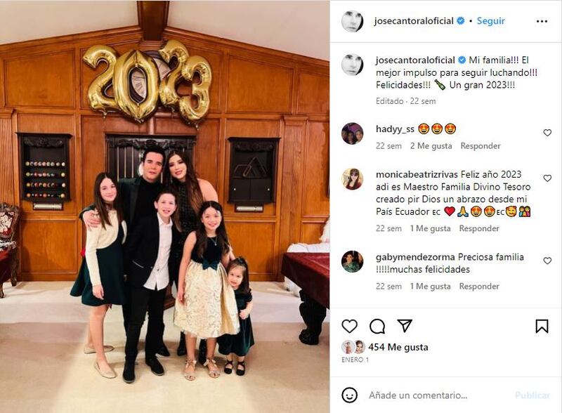 José Cantoral ha formado una bella familia