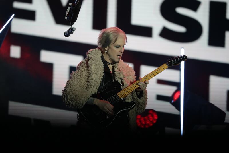 Mötley Crüe durante su presentación en el Parque Simón Bolívar de Bogotá