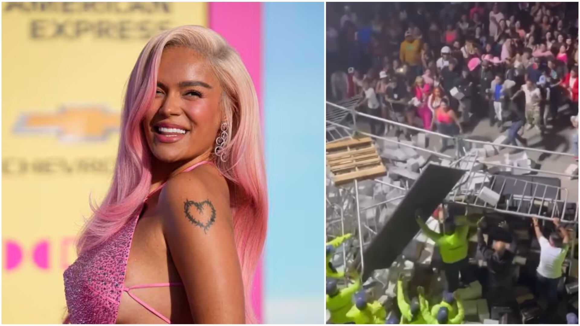 Actos vandálicos y peleas empañaron concierto de Karol G en Venezuela: asistentes se amotinaron en las entradas (Redes sociales)