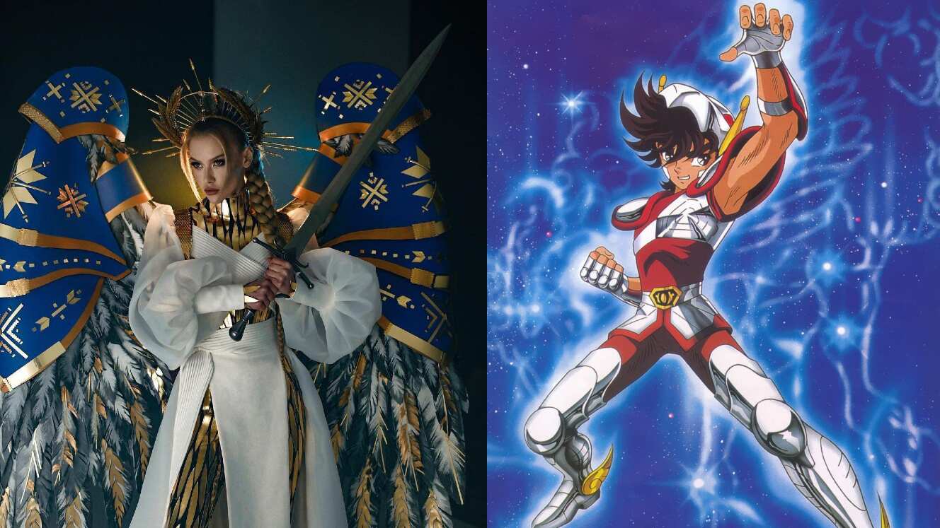 Miss Ucrania y Caballeros del Zodiaco