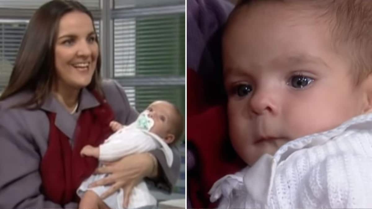 Bertha, como muchas madres, tuvo que llevar a su bebé a Ecomoda en 'Betty, la fea'