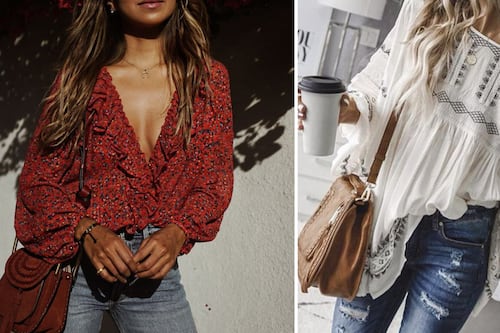 Las blusas bohemias y románticas con jeans se imponen esta temporada para lucir elegantes