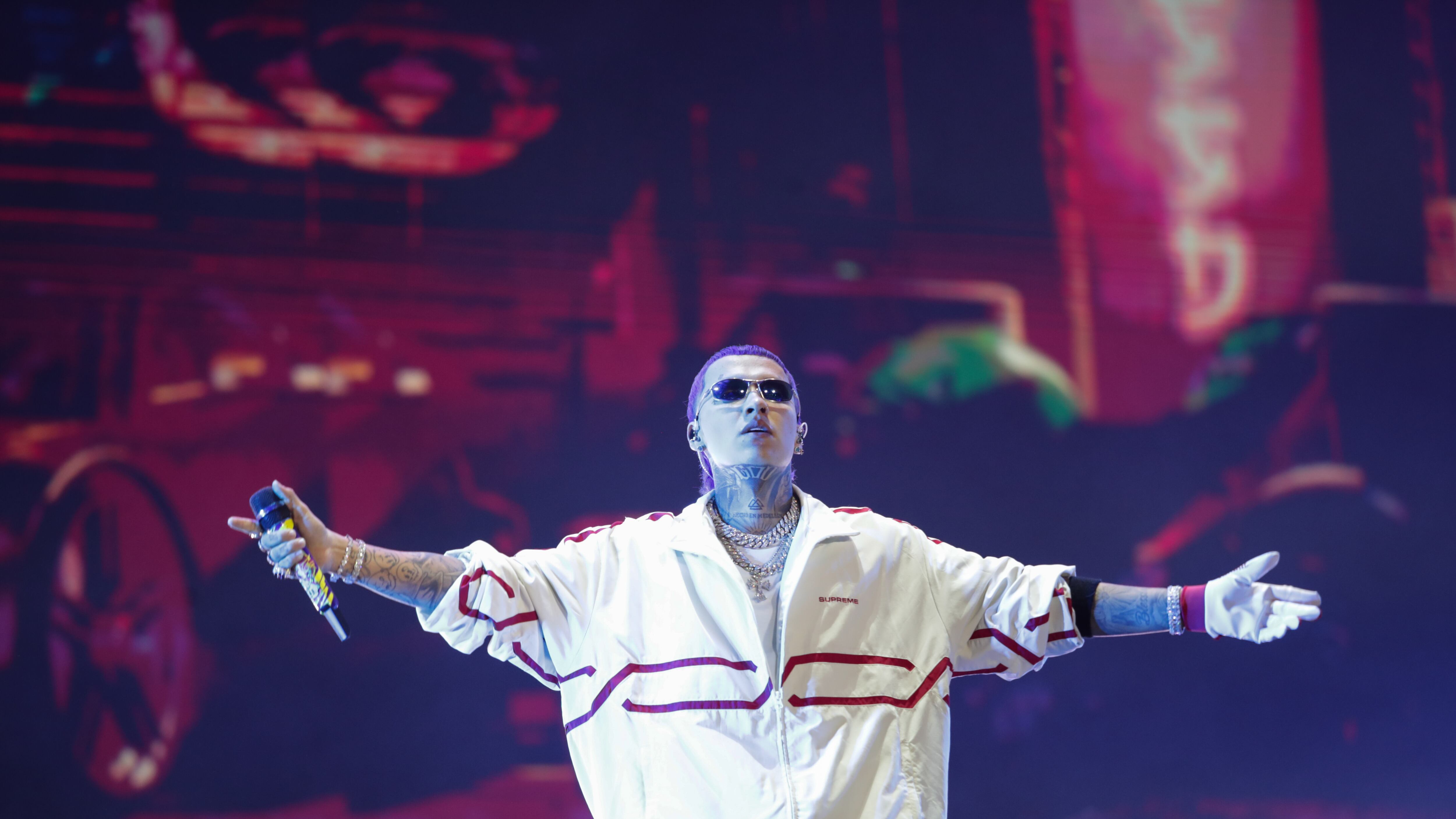 Blessd, durante su presentación en el Festival Estéreo Picnic, en el Parque Simón Bolívar de Bogotá