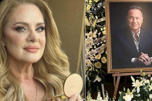 “Falta de respeto”, las fotos de Marjorie De Sousa y Erika Buenfil en funeral de Nicandro Díaz que indignan