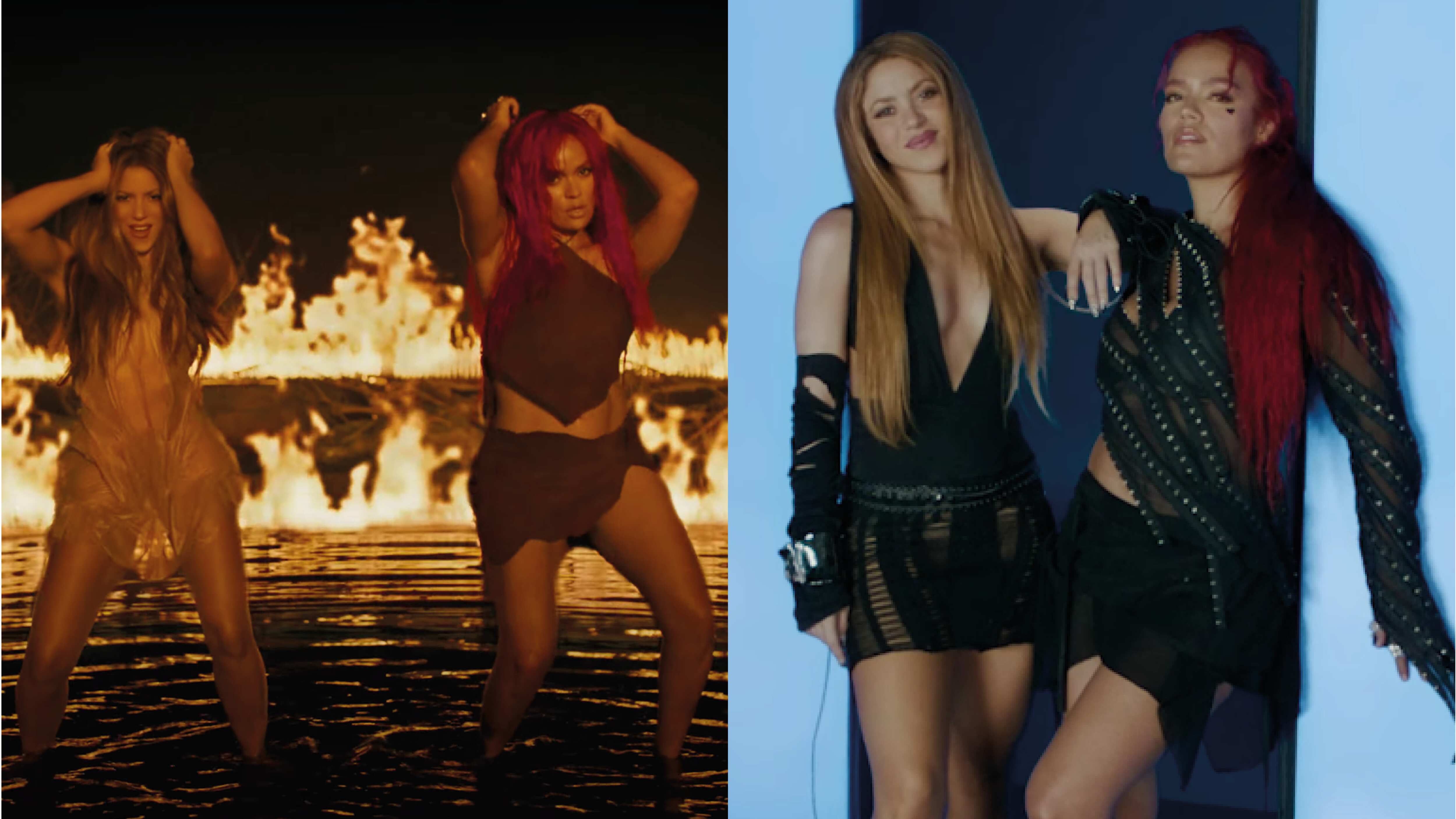 Shakira y Karol G en su nuevo video TQG